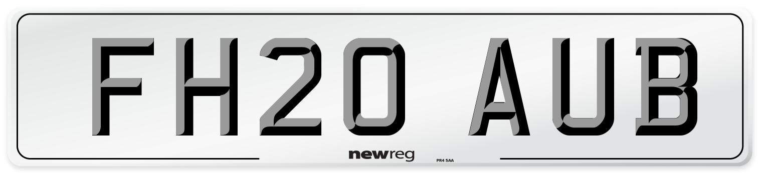 FH20 AUB Number Plate from New Reg